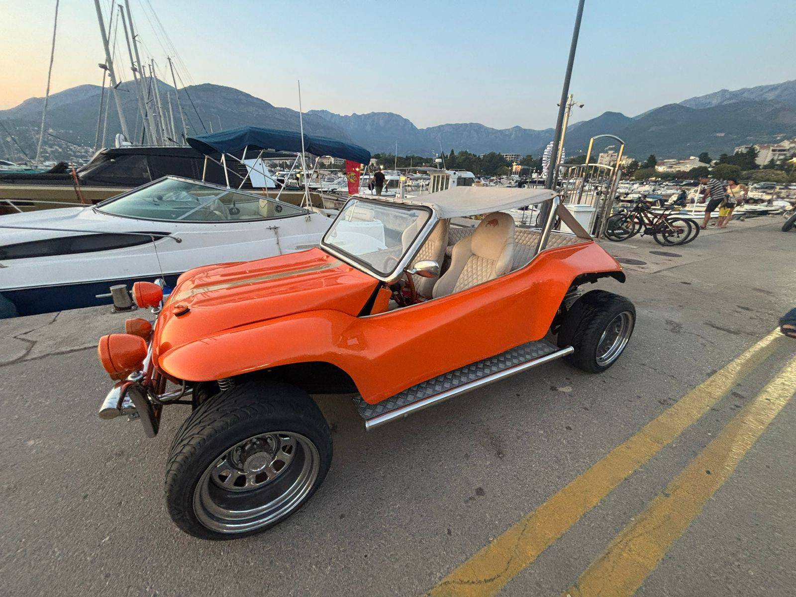 Off-road buggy on coastal terrain in Montenegro
